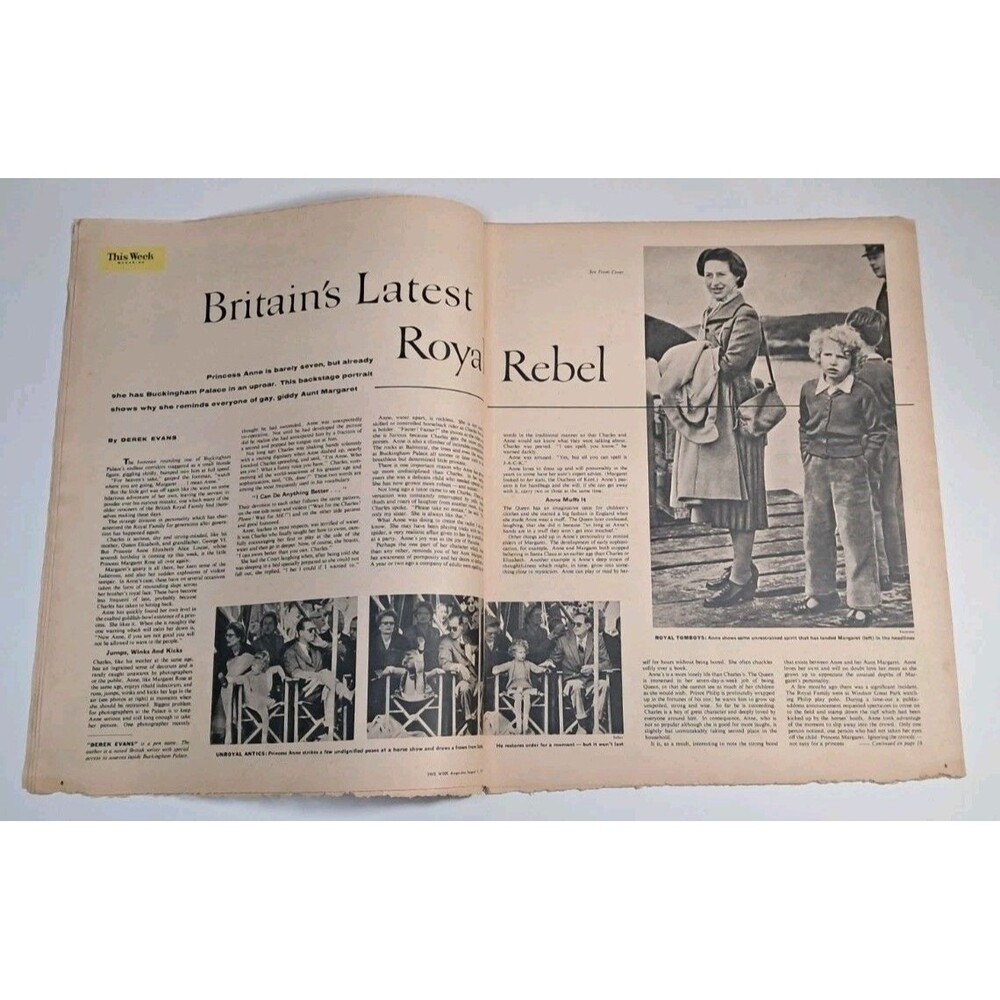 This Week Magazine Minneapolis Sunday Tribune 8/11/57 Queen Elizabeth Anne - Picture 4 of 6
